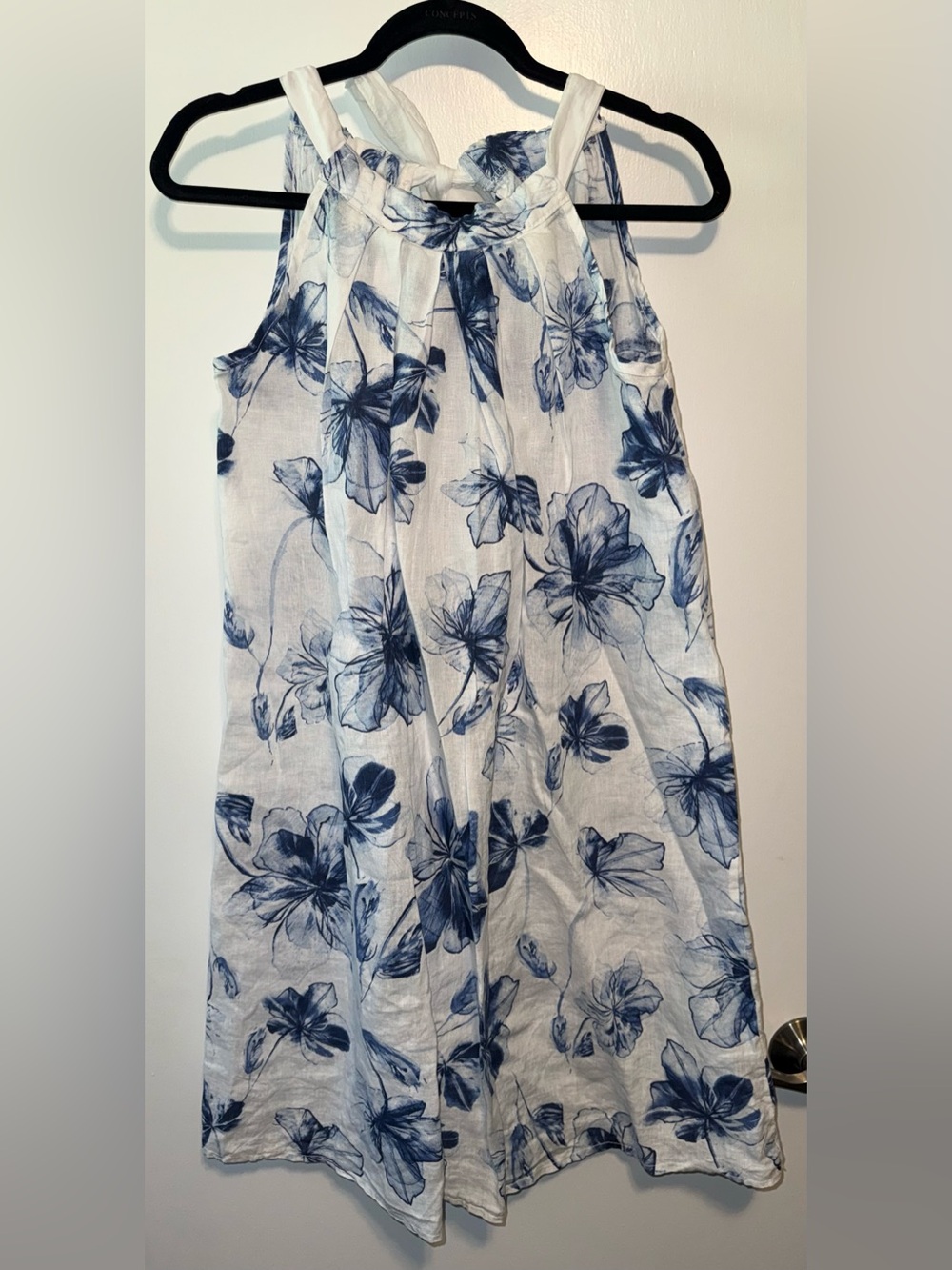 Bellambra Blue Floral Sleeveless Mini Dress - Nautical-Inspired Summer Dress